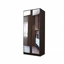 Шкаф ЭКОН распашной 2-х дверный со штангой с 2-мя зеркалами